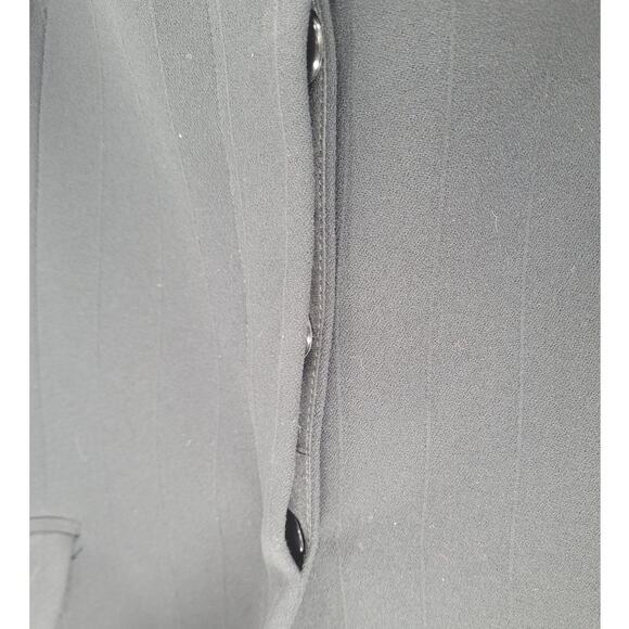 Armani Collezioni Black Pin Striped 3 Button Single Breasted Suit Jacket Blazer - Picture 8 of 14